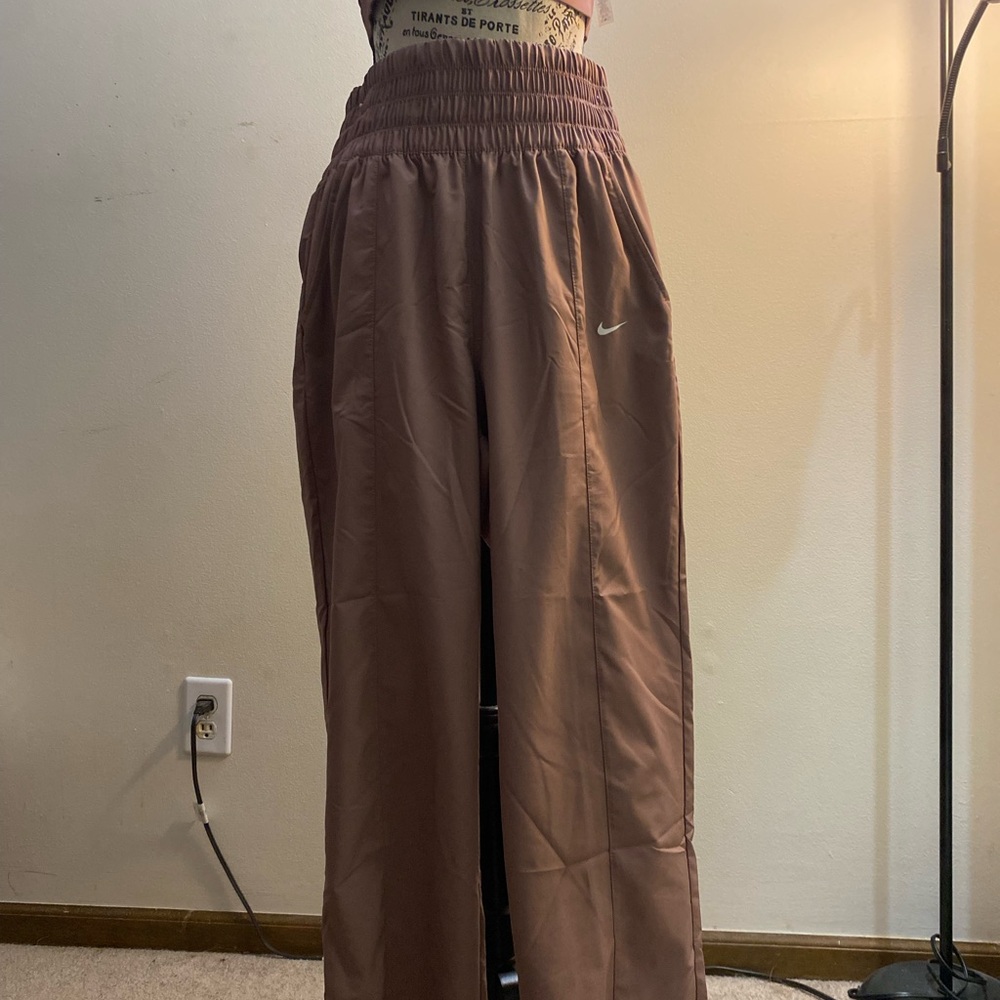 Nike Brown Wide-Leg Track Pants